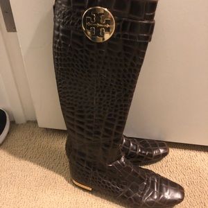 Tory Burch alligator boots - barely worn